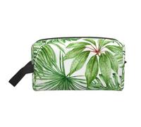 JBYJBX Tropical Palm Banana Leaves Print Travel Storage Bag Capacity Zippered For Toiletries Cosmetics Daily Essentials, White, One Size, White, One Size