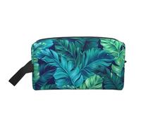 JBYJBX Tropical Palm Leaves Print Travel Storage Bag Capacity Zippered For Toiletries Cosmetics Daily Essentials, White, One Size, White, One Size