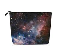 JBYJBX Universe Milky Way Galaxy Print Makeup Bag Waterproof Travel Cosmetic Tote Zippered Pouch For Women Toiletry Bag, Black, One Size, Black, One Size