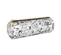 JBYJBX Video Game Boys Print Leather Pencil Case Pouch - Slim & Cute Pencil Cases For Adults, Men And Women
