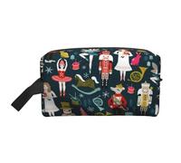 JBYJBX Women'S Nutcracker Ballet Xmas Dance Print Travel Storage Bag Capacity Zippered For Toiletries Cosmetics Daily Essentials, White, One Size, White, One Size