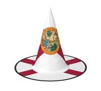 Jbyjbxflag Of Florida Print Carnival Halloween Witch Hat Themed Parties Hat Cosplay Masquerade Holiday Decor
