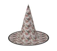 Jbyjbxflower Paris Eiffel Tower Print Carnival Halloween Witch Hat Themed Parties Hat Cosplay Masquerade Holiday Decor