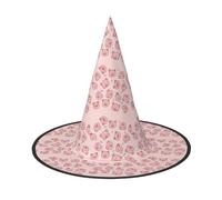 Jbyjbxred Cute Pig Print Carnival Halloween Witch Hat Themed Parties Hat Cosplay Masquerade Holiday Decor