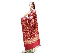 JC CREATIONS WOMEN (INDIAN) KASHMIRI SHAWLS /STOLES/ SCARFS shawl for women/ kashmiri shawls/Woolen shawls, Red