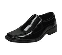 JC Dees Boys JCDees Formal Slip On Shoes - Black Patent - UK 11 Child