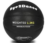 JC Gens PU Basketball 1.3kg 75cm Official Size 7 Basketball for Indoor Outdoor Heavy Weight Control Training Basketball for Adults Black 1.3KG