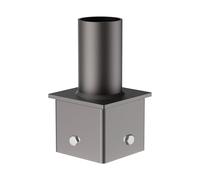 JC-LGL 4 Inch Square Pole Bracket Tenon Adapter | 2-3/8" Slip Fitter Mount for LED Shoebox, Street, and Parking Lot Lights | Heavy Duty 4" OD Square Post Mounting Bracket