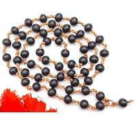 JC SILVER Karungali Malai/Ebony Wood Copper Original 8mm | Karungali Malai Polished Copper 8mm 54 Beads/1 Piece, Free Size, Copper, No Gems