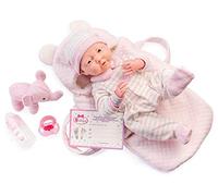 JC Toys 18791 The Newborn Baby Doll, pink