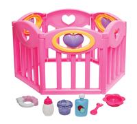 JC Toys Baby Doll Play Pen Gift Set for Keeps Playtime!|Fits Dolls up to 17"" | Adjusts to Different Shapes | Play Accessories| Ages 2+ Pin