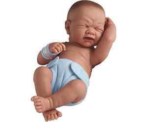 JC Toys La Newborn Boutique - Realistic 14" Anatomically Correct Real Boy Baby Doll - All Vinyl “First Tear” Designed by Berenguer - Made in Spain