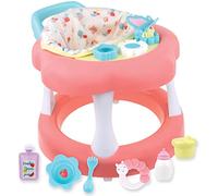 JC TOYS - Walker for dolls up to 43 cm, with wheels, + 6 accessories, pink, +2 years