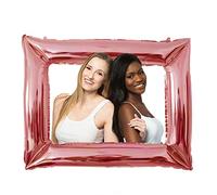 Jc.upin 2 Pcs Inflatable Party Props 98x84 cm Personalised Photo Frame-Rose Gold Booth Selfie Frame for Baby Shower/Engagement Party/Bridal Shower/Birthday/Wedding/Bride To Be Hen Do Decorations