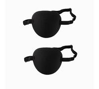 Jc.upin 2PCS Eye Patches for Adults Kids,Adjustable Eye Patch,Pirate Eye Patches,Medical Eye Patch, Amblyopia Lazy Eye Patches for Left or Right Eyes, Black