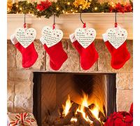 Jc.upin Memorial Wooden Hanging Heart Plaque - Love Becomes A Memory - Rustic Christmas Ornament