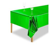 Jc.upin St Patricks Day Table Cloth,St Patricks Day Decorations Foil Green Table Cloths,9ft x 4.5ft Rectangle Metallic Table Cover for Irish Saint Patrick Party Unique Birthday Party Green Tablecloth