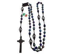 JC Walsh and Sons Bronze and Copper Rosary Beads Jewellry Box Irish Cross Rosaries Necklace