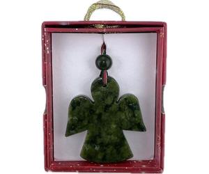 JC Walsh and Sons Connemara Marble Celtic Irish Decoration Charm Christmas Tree Hanging Ornament Ireland Knotwork Symbol Shamrock St Patrick's Day (1, Angel)