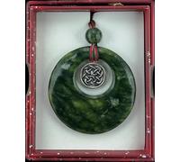 JC Walsh and Sons Connemara Marble Celtic Irish Decoration Charm Tree Hanging Ornament Ireland Knotwork Symbol Shamrock St Patrick's Day (1, Celtic Knot)