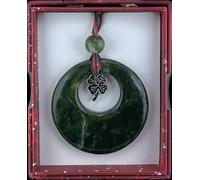 JC Walsh and Sons Connemara Marble Celtic Irish Decoration Charm Tree Hanging Ornament Ireland Knotwork Symbol Shamrock St Patrick's Day (1, Shamrock - 4 Leaf)