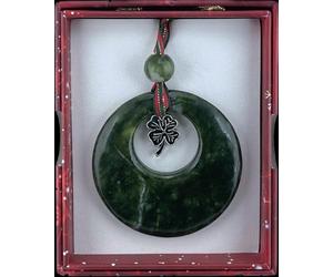 JC Walsh and Sons Connemara Marble Celtic Irish Decoration Charm Tree Hanging Ornament Ireland Knotwork Symbol Shamrock St Patrick's Day (1, Shamrock - 4 Leaf)