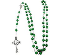 JC Walsh and Sons Irish Celtic Rosary with Shamrock Hand Crafted Housewarming Gift