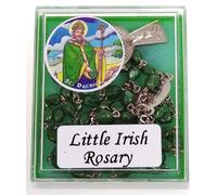 JC Walsh and Sons Irish Green Ceramic Rosary with Celtic Crucifix - 5 Decade Catholic Prayer Beads Gift Idea