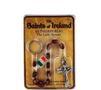 JC Walsh and Sons Saints of Ireland Single Decade Rosary Beads - Hangable Blister Pack, Authentic Irish Catholic Prayer Beads, Religious Gift