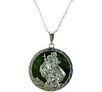 JC Walsh and Sons Sterling Silver Connemara Marble St Anthony Pendant Made in Ireland