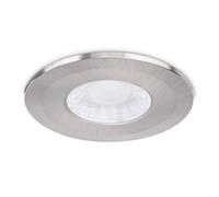JC1107/BN Brushed Nickel Aluminium Bezel for JCC X50 Fire-Rated Downlight, IP20, 18.2 x 12 x 18.2 cm, Wall Mount Compatible