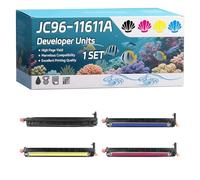 JC96-11611A Developer Units Compatible for Samsung MultiXpress SL-X4250LX SL-X4300LX Printers, High-Definition Printing Effect with Chip, 80000 Pages (4-Pack BK/C/M/Y)