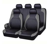 JCAKES 9 Pcs Car Seat Cover for Fo-rd Kuga 2015-2020, Leather Front Back Full Surround Protectors Pad Breathable Waterproof Accessories,B/Grey