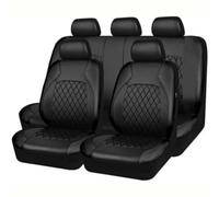 JCAKES 9 Pcs Car Seat Cover for Fo-rd Kuga 2015-2020, Leather Front Back Full Surround Protectors Pad Breathable Waterproof Accessories,D/Black
