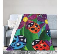 JCAKES Colorful Ladybird Ultra-Soft Micro Fleece Blanket(Vertical Section) Personalised Blanket Air Conditioner Blanket Travel Blanket