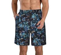 JCAKES Men Summer Boardshorts - Sea Turtle Men's Swim Trunks Board Shorts Fashion Quick Dry Beach Shorts White