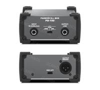 JCANOL PD100 Stereo Passive DI Box Unit Hum Eliminator with GND switch, Input Attenuator to Connect Guitar & Bass, 1/4" instrument Direct Box to Balanced & Unbalanced XLR