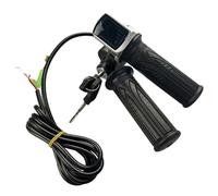 Jcasbdn 1 Pair Electric Scooter Throttle 48V LCD Display Ebike Throttle with Key Waterproof Non Slip E Bike Twist Handlebar Grip