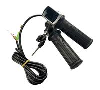 Jcasbdn 1 Pair Electric Scooter Throttle, 48V LCD Display Ebike Throttle with Key, Waterproof Non Slip E Bike Twist Handlebar Grip
