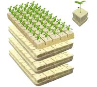 Jcasbdn 200Pcs Rockwool Cubes 1 Inch Garden Rock Wool Planting Cubes with Holes for Hydroponic Seeds Germination and Soilless Growing