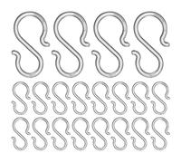 Jcasbdn 20Pcs S Hooks Small Clear Plastic Hooks Practical Multifunctional for Signs Towels Bags and Small Items