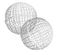 Jcasbdn 2Pcs Chicken Balls Cage for Outside, 8 Inch Movable Secure Thickened Plastic Chicken Ball for Pigeons Rabbits Ducks Poultry
