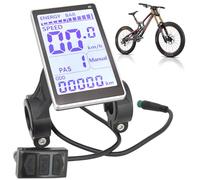Jcasbdn Bike Odometer And Speedometer, Waterproof 24V 36V 48V LCD Display Ebike Screen, Portable Non-slip Wired Cycling Computer For Road Cyclists, Mountain Bikers, Tourers