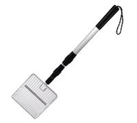 Jcasbdn Chicken Poop Scooper, 3 in 1 Adjustable Metal Litter Scoop Detachable Stainless Steel Chicken Coop Cleaning Tools to Separate Poo and Debris from Sand