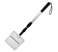 Jcasbdn Chicken Poop Scooper, 3 in 1 Adjustable Metal Litter Scoop Detachable Stainless Steel Chicken Coop Cleaning Tools to Separate Poo and Debris from Sand