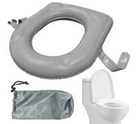 Jcasbdn Portable Raised Toilet Seat with Suction Cups, Inflatable Foldable Toilet Seat with Adjustable Air Nozzle and Storage Bag for Travel, Elderly, Seniors, Post-Surgery Recovery