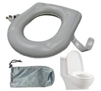 Jcasbdn Portable Raised Toilet Seat with Suction Cups, Inflatable Foldable Toilet Seat with Adjustable Air Nozzle and Storage Bag for Travel, Elderly, Seniors, Post-Surgery Recovery