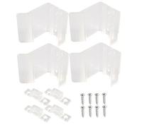 Jcasbdn Rv Sliding Door Latch 4PCS Transparent Plastic Rv Screen Door Latch with Screws for Campers Motorhome Slidings Mirrored Screen