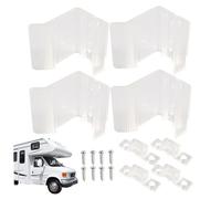 Jcasbdn Rv Sliding Door Latch, 4PCS Transparent Plastic Rv Screen Door Latch with Screws for Campers Motorhome Slidings Mirrored Screen