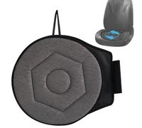 Jcasbdn Swivel Seat Cushion 17in Portable 360-degree Rotating Car Seat Round Non-Slip Base Cushion for Seniors or Pregnant Women Mobility Aid and Standing Assist (Grey)